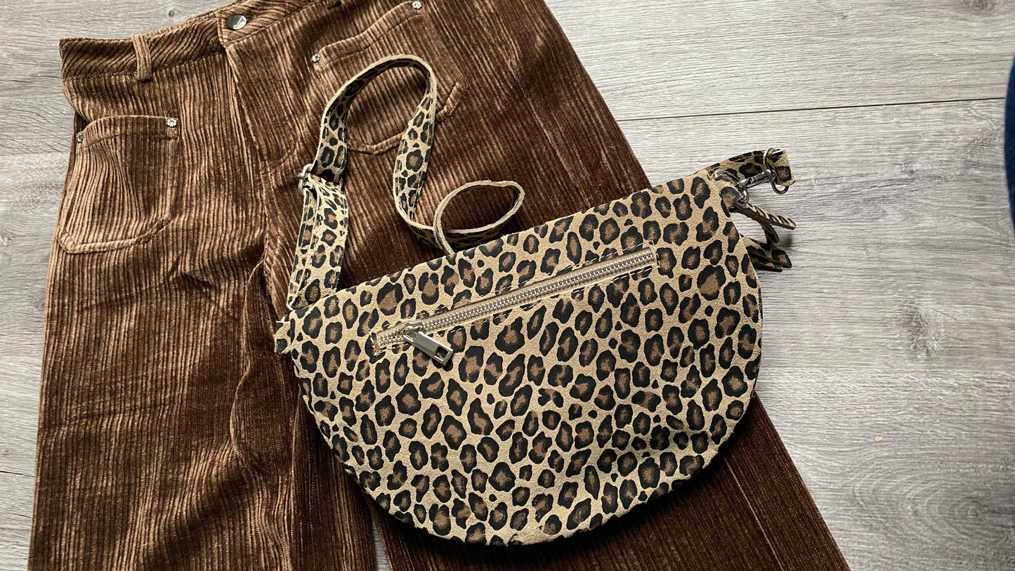 Damen Wildleder Taschen Animal Print - Leopard