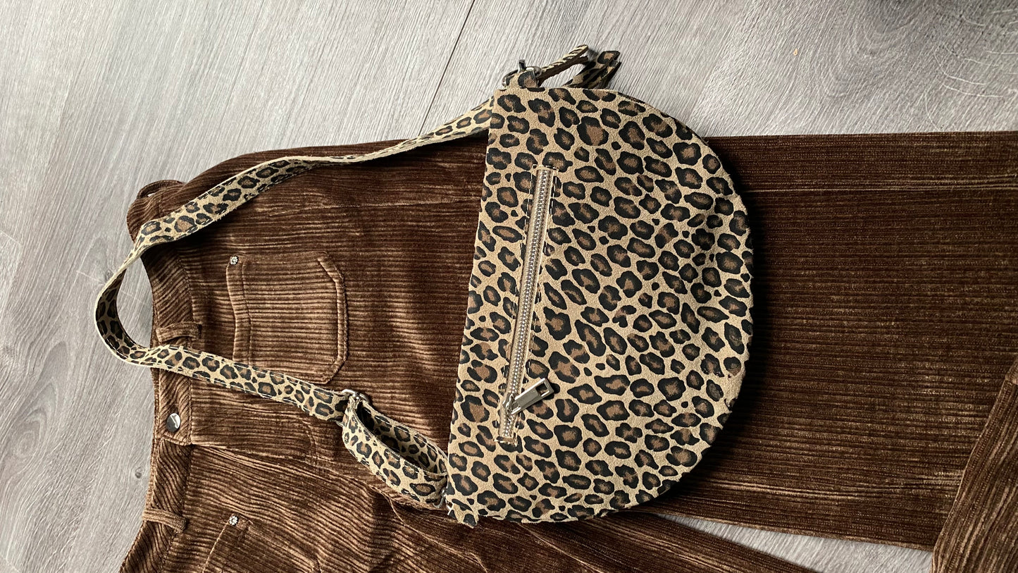 Damen Wildleder Taschen Animal Print - Leopard