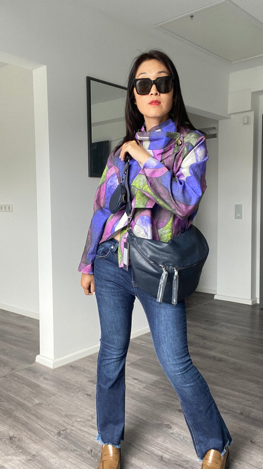 XXL Tasche /Umhängetasche/ Bauchtasche /Schultertasche /crossbody Bag in Dunkelblau