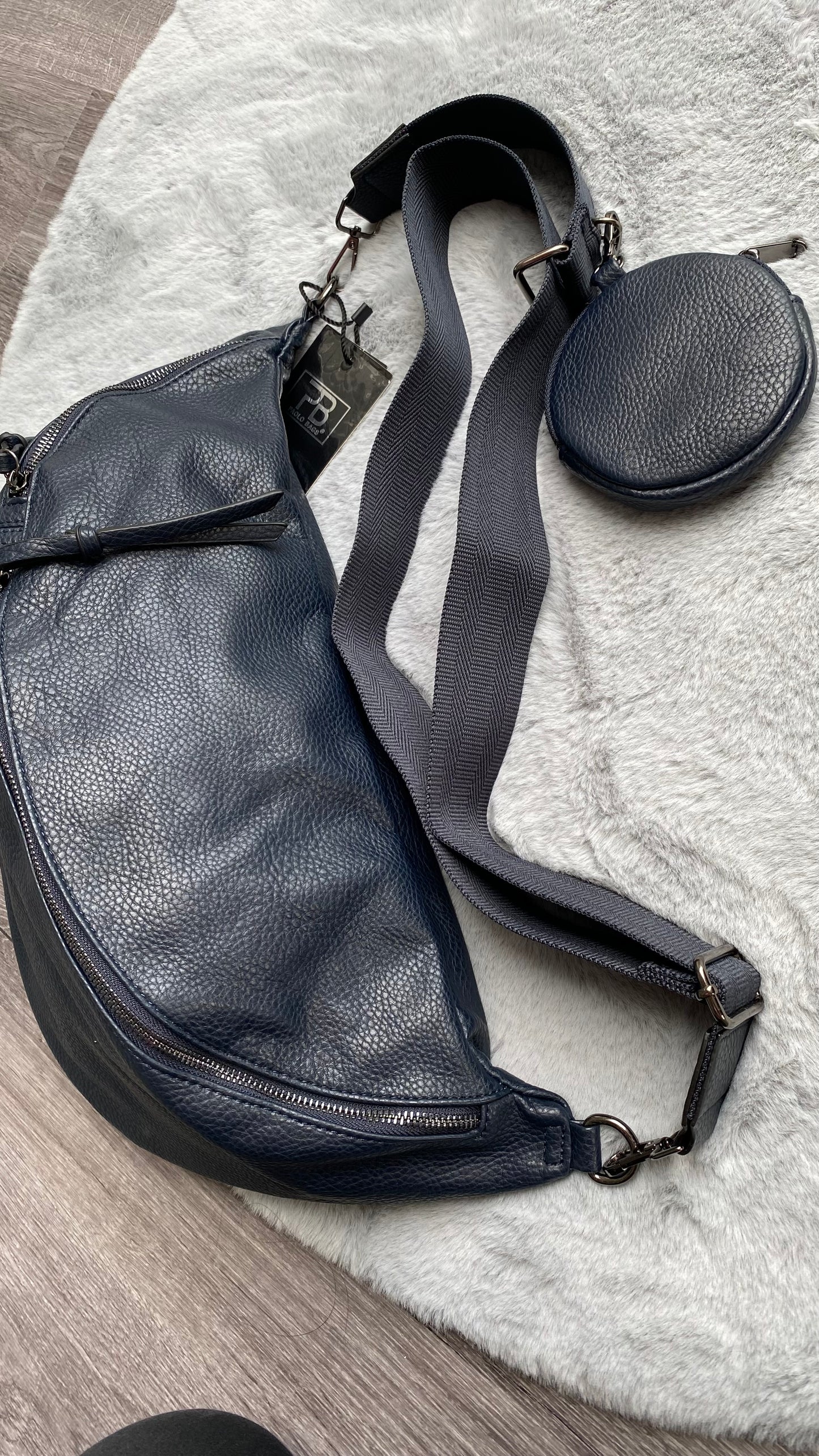 XXL Tasche /Umhängetasche/ Bauchtasche /Schultertasche /crossbody Bag in Dunkelblau