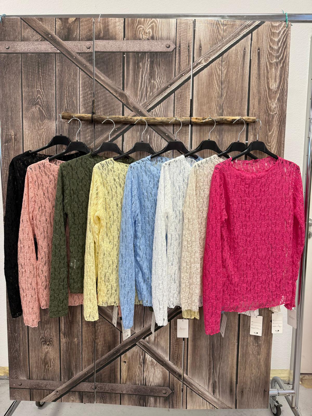 Langarm Spitzenshirt