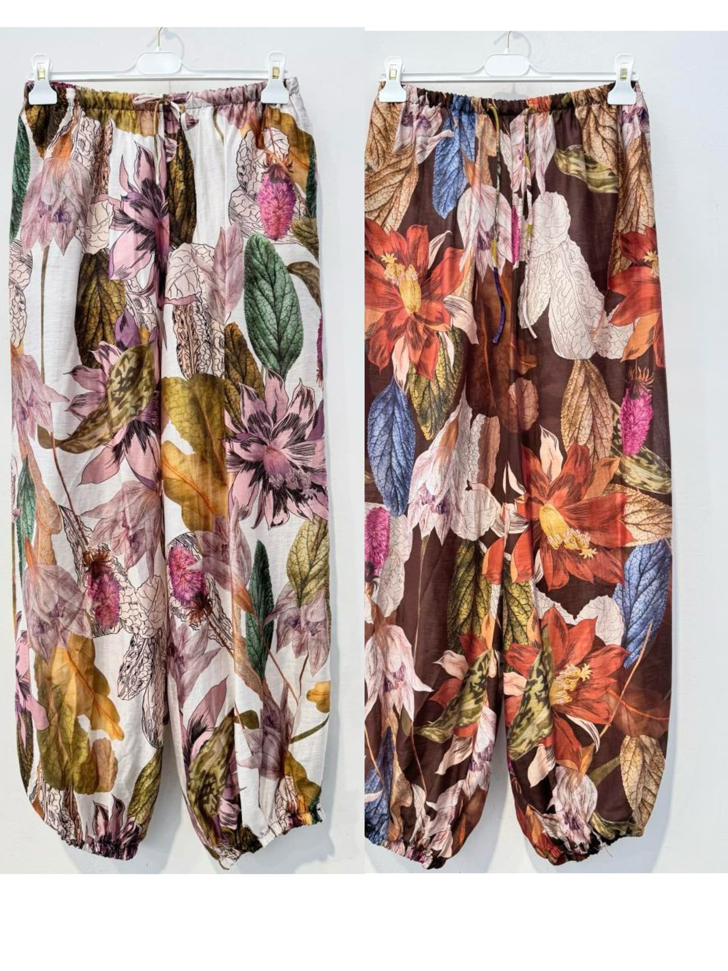 Damen Hose mit Blumenmotiv