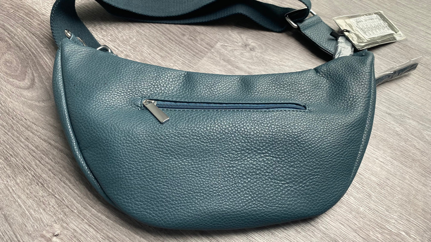Damen Bauchtasche / Hüfttasche/ Umhängetasche/ Cross Body Bag in Petrol