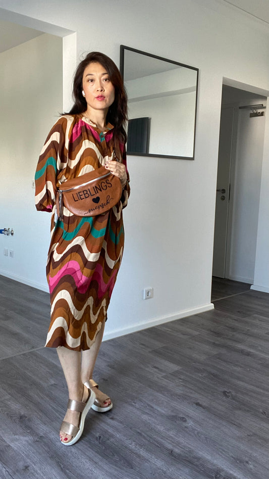 Damen crossbody bag-Umhängetasche-Schultasche-Bauchtasche-Handytasche in camel