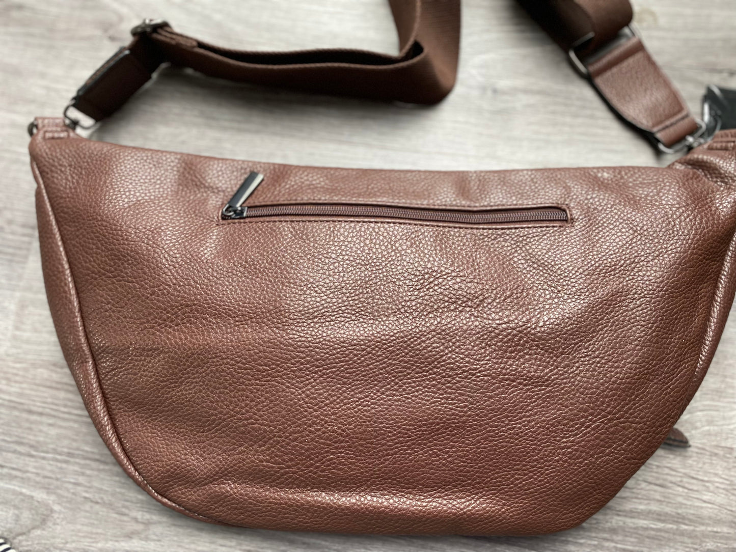 XXL Tasche -crossbody-Bauchtasche -Umhängetasche in Schokobraun