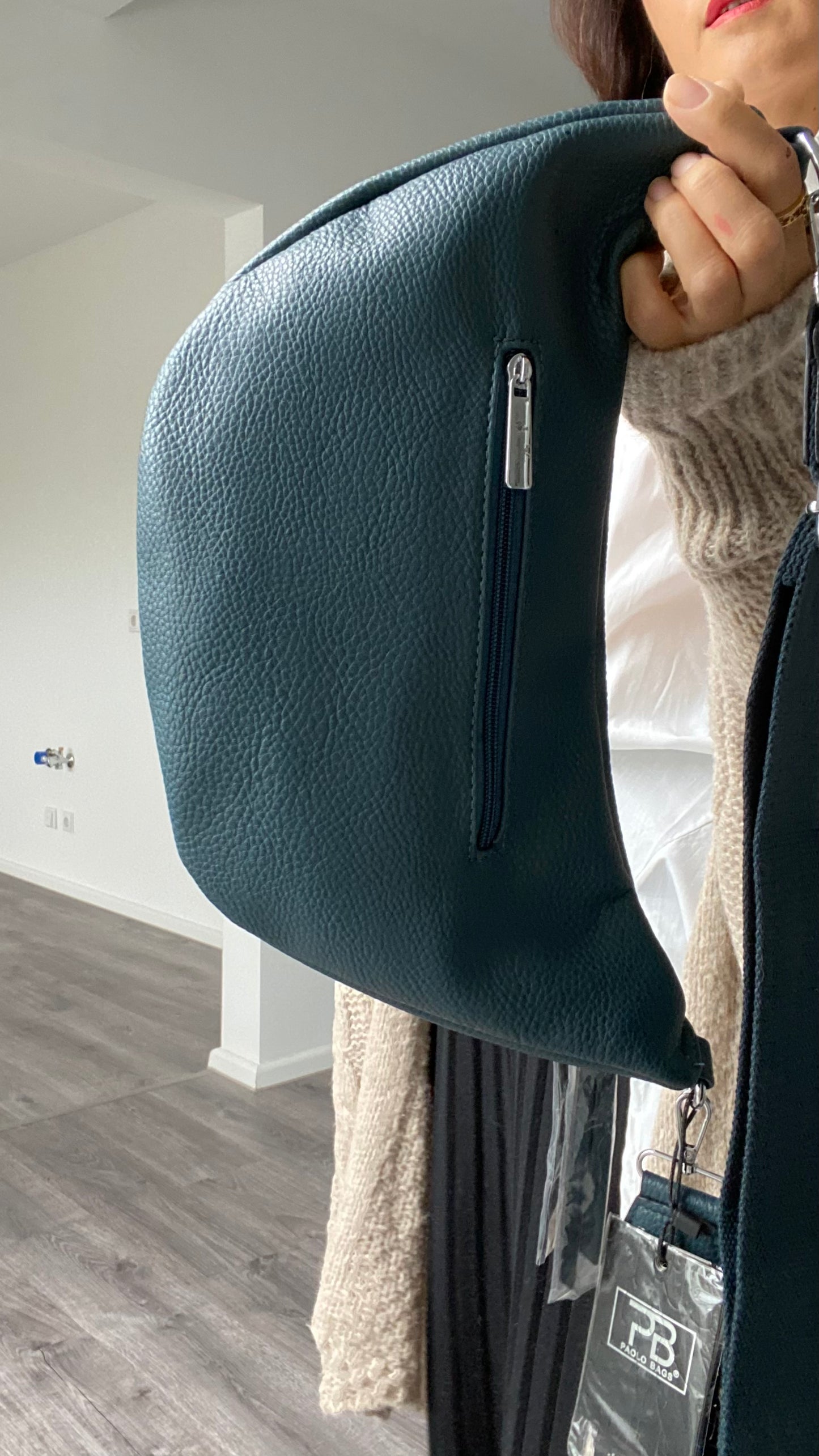 Damen Bauchtasche / Hüfttasche/ Umhängetasche/ Cross Body Bag in Petrol