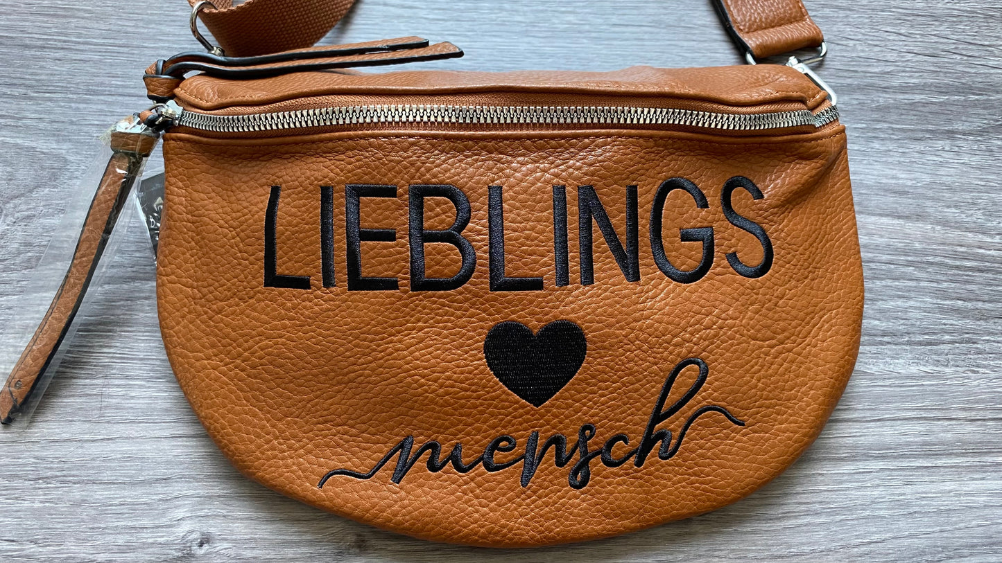 Damen crossbody bag-Umhängetasche-Schultasche-Bauchtasche-Handytasche in camel