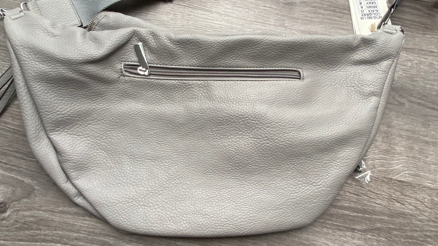 XXL Tasche -crossbody bag -Bauchtasche -Umhängetasche in Hellgrau