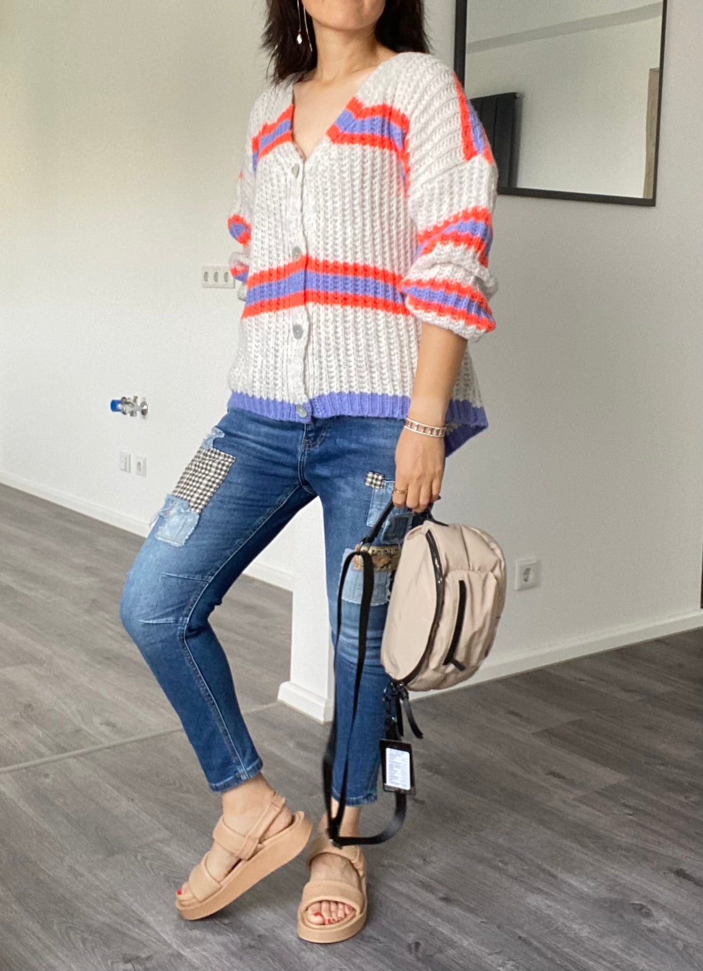 Damen Umhängetasche-Gestepptes Design-Schultertasche