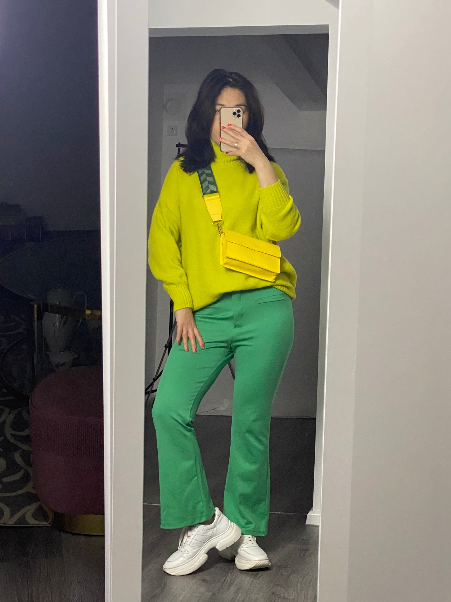 Damen Umhängetasche in Gelb