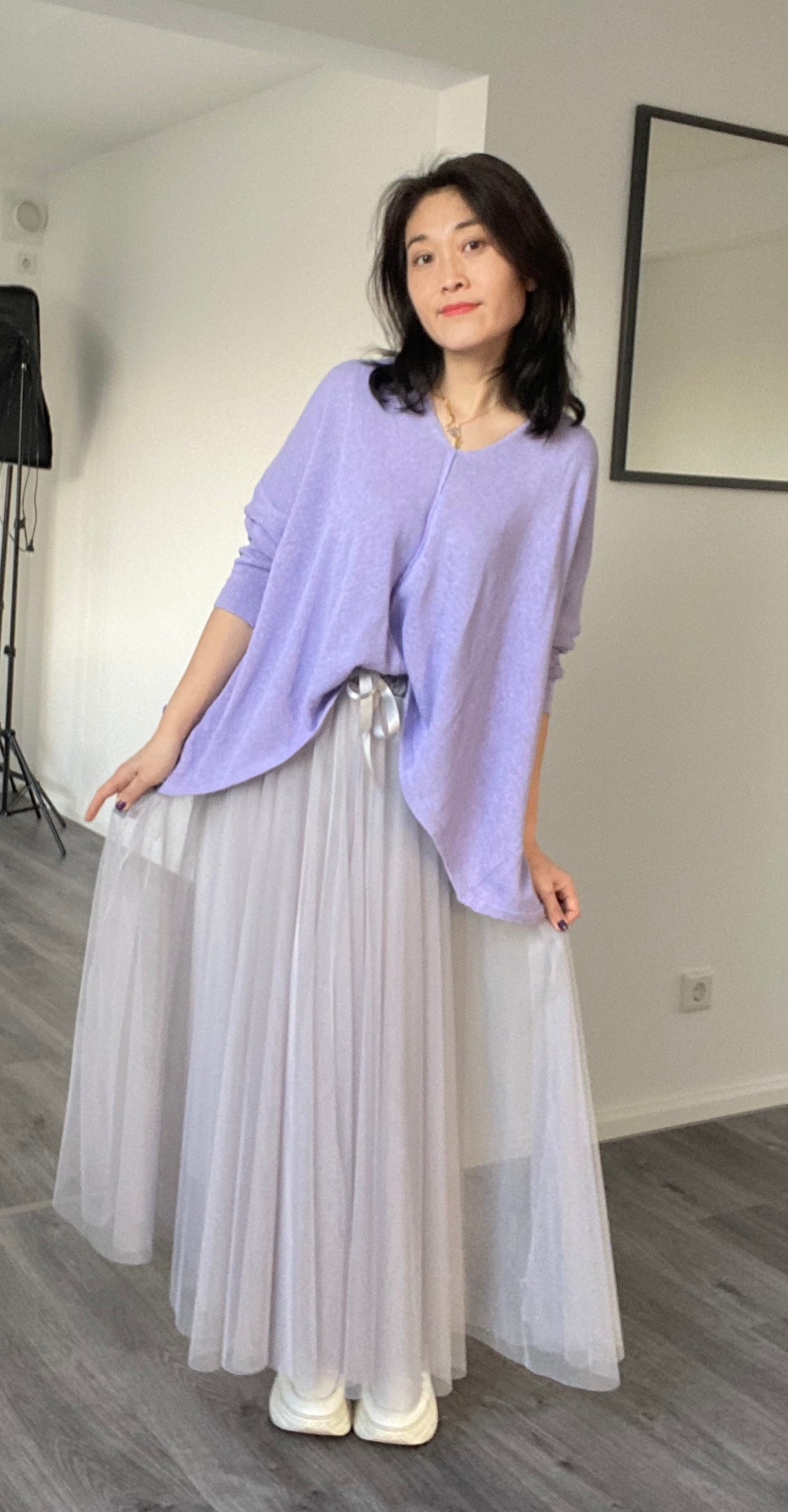 Damen Tüllrock in Grau