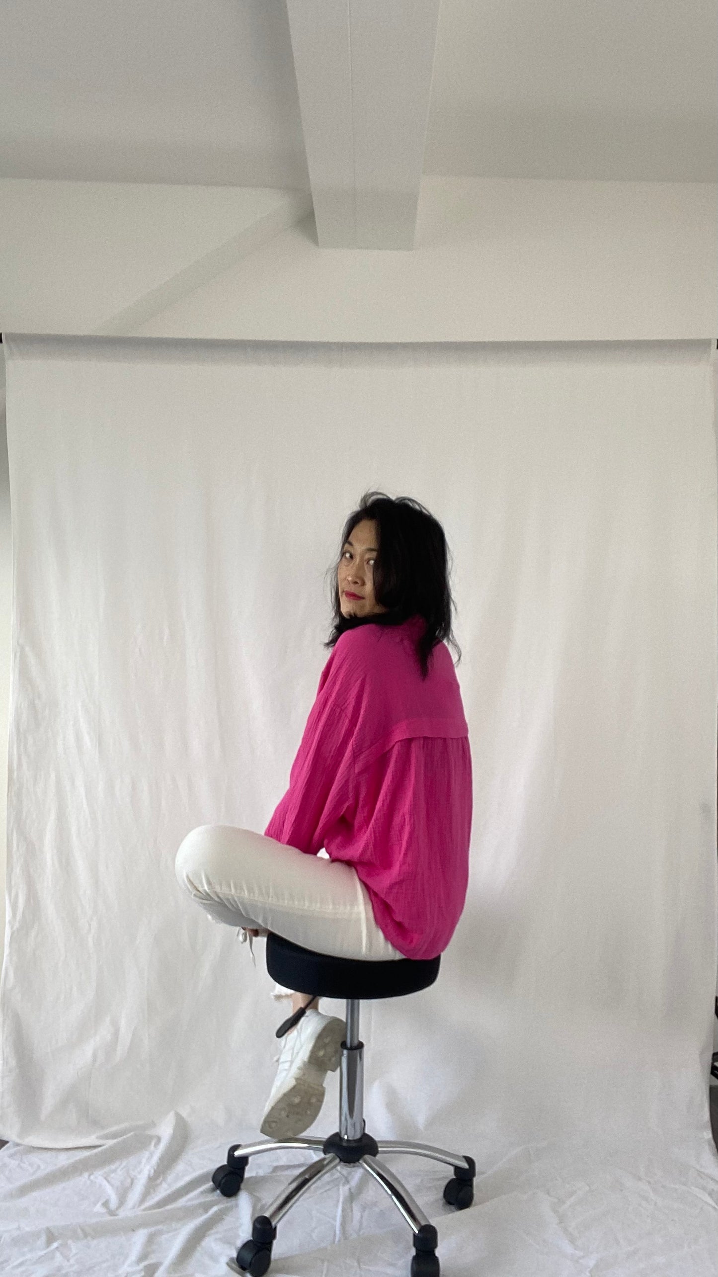 Musselin Bluse in Pink