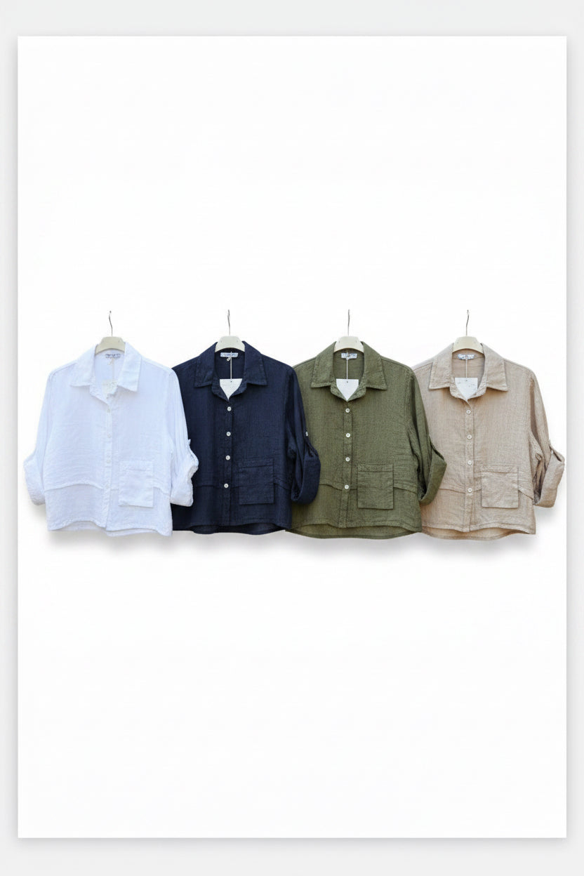Damen Leinenbluse