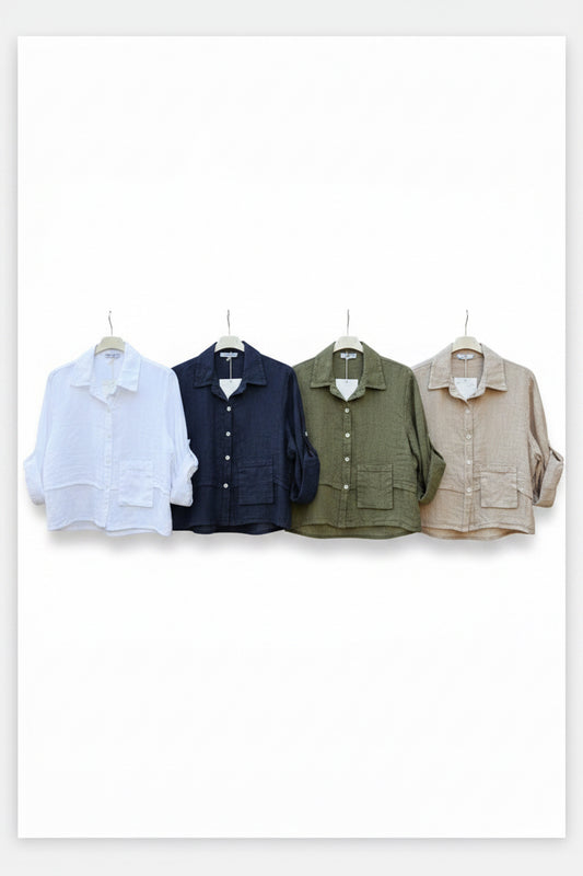 Damen Leinenbluse