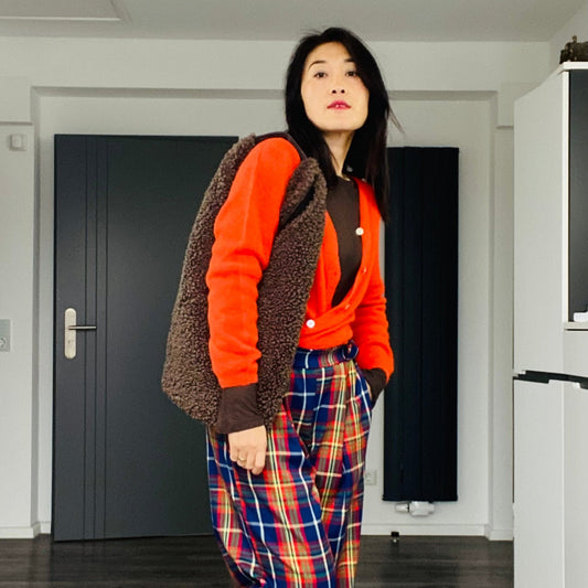 Damen Umhängetasche für Winter 2025 XXL Teddy Material in Braun