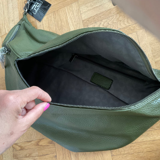 XXL Bauchtasche -Umhängetasche - Crossbody Bag-Hüfttasche Kunstleder von PAOLO BAGS