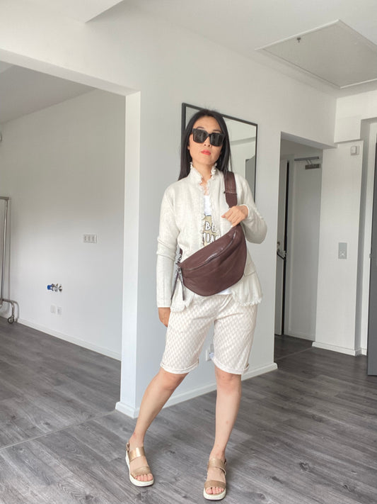 NEU Herbst/Winter 2023 Damen Bauchtasche / Hüfttasche/ Umhängetasche/ Crossbody Bag in Dunkelbrauen