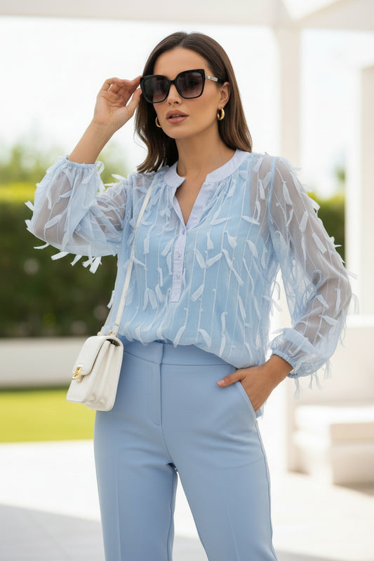 Damen Bluse mit Fransen