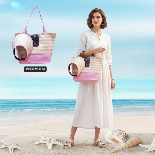 Damen Sommertasche + Hut Set