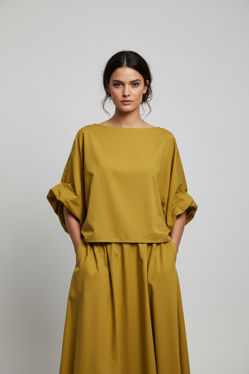 Damenbluse mit Pufferärmel