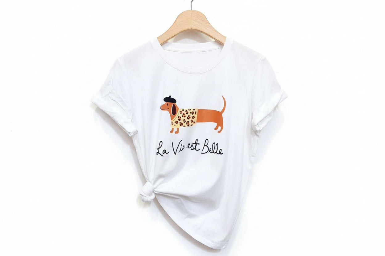 Damen T-Shirt mit Hund der Motive