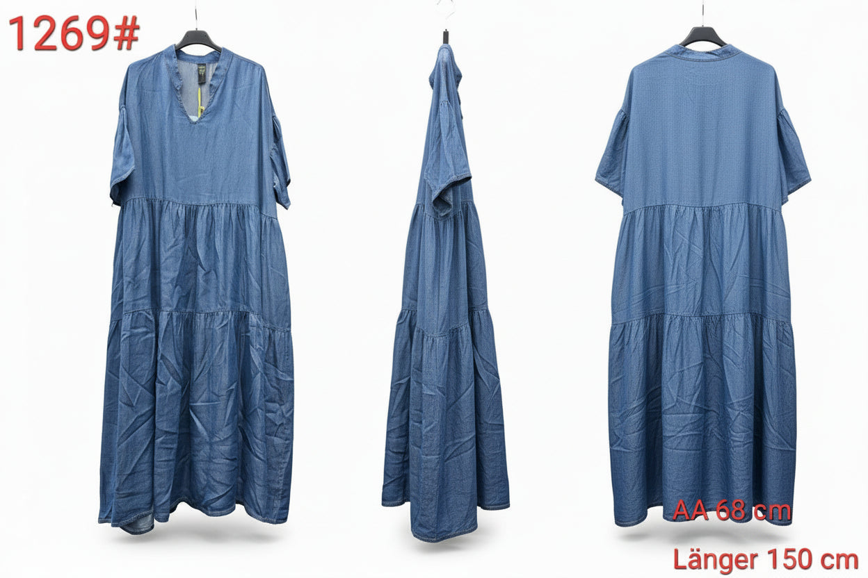 Maxikleid in klassischer Jeans-Optik
