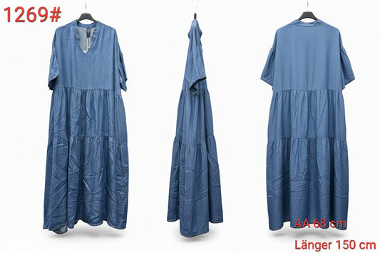 Maxikleid in klassischer Jeans-Optik