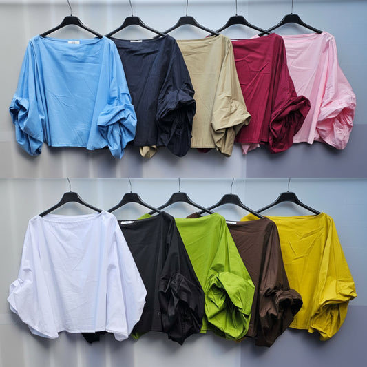 Damenbluse mit Pufferärmel