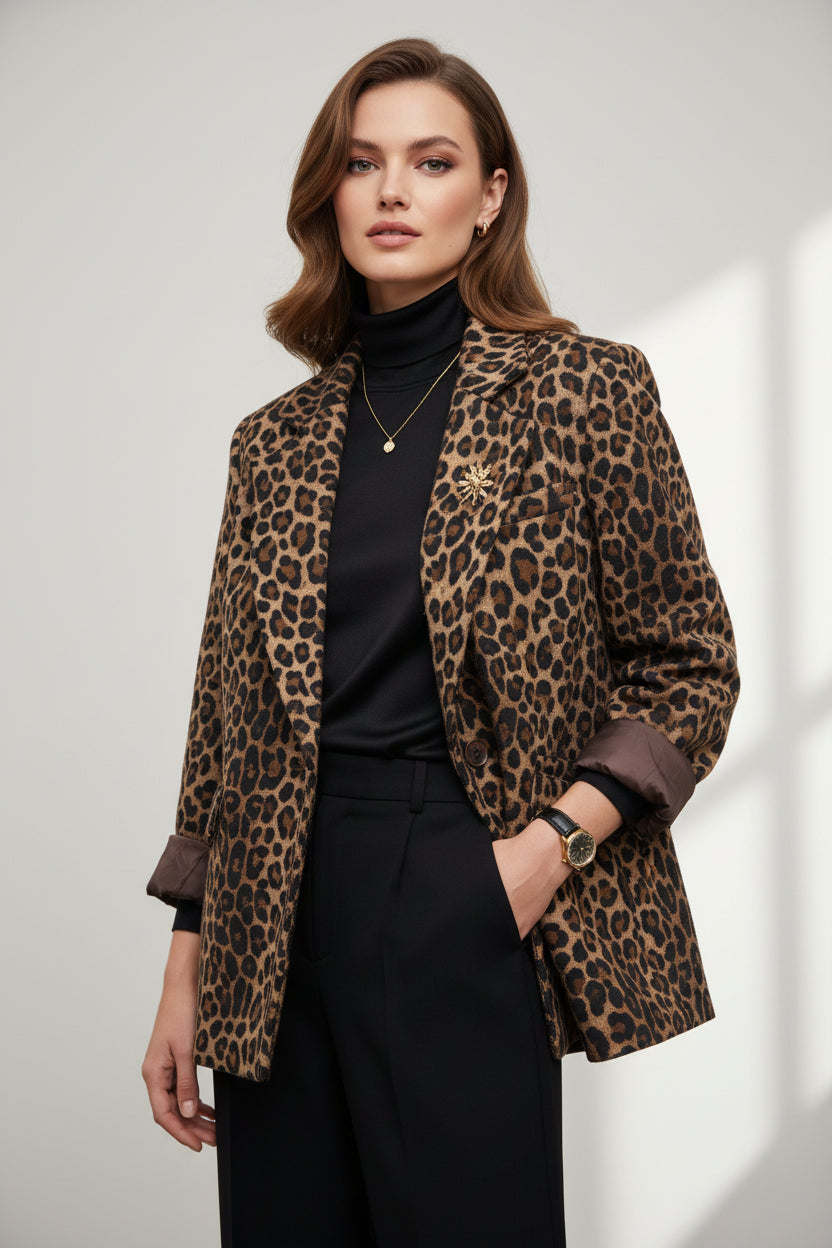 Damen Jacke Animalprint