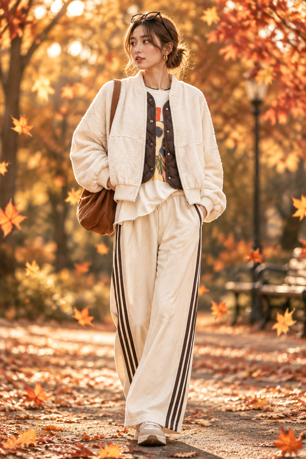 Dame im Herbst-Outfit