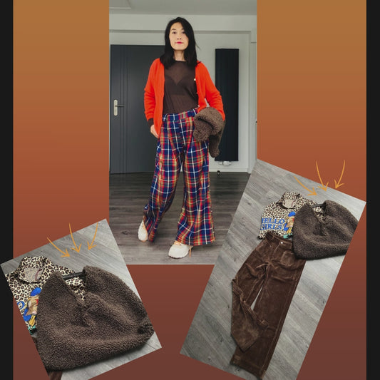 Damen Umhängetasche für Winter 2025 XXL Teddy Material in Braun