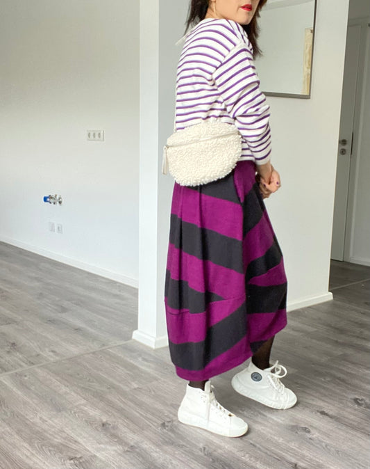 Damen Teddyplüsch /Kunstfell -Umhängetasche-Bauchtasche-Crossbody bag