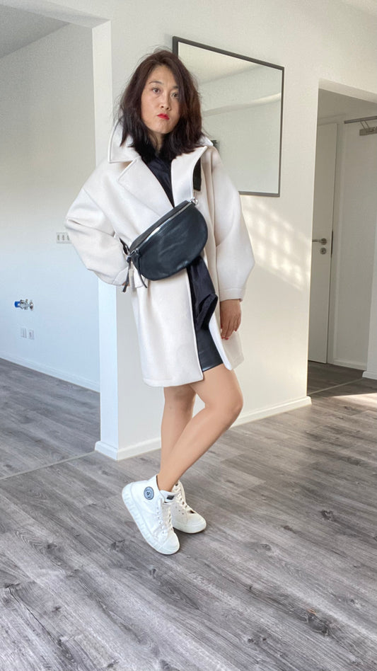 Damen crossbody bag-Umhängetasche-Schultasche-Bauchtasche-Handytasche in Schwarz