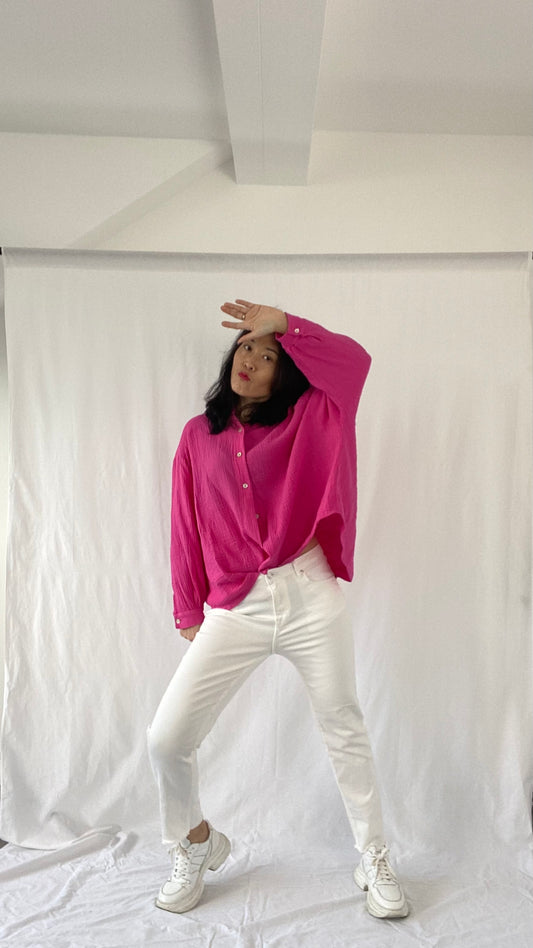 Musselin Bluse in Pink