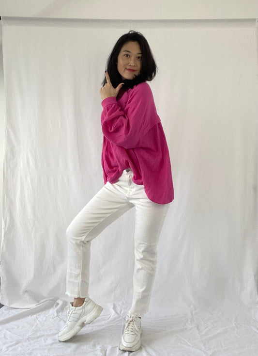 Musselin Bluse in Pink
