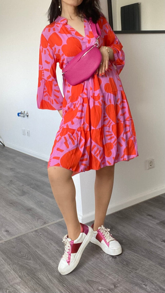 Made in Italy Umhängetasche/Bauchtasche/ crossbody/Schultertasche in Pink